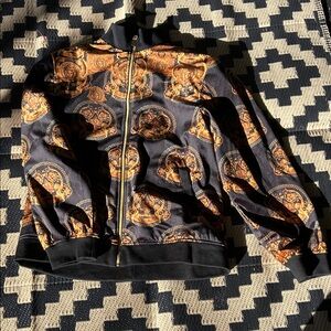 Men's Black and Gold Patterned Jacket
